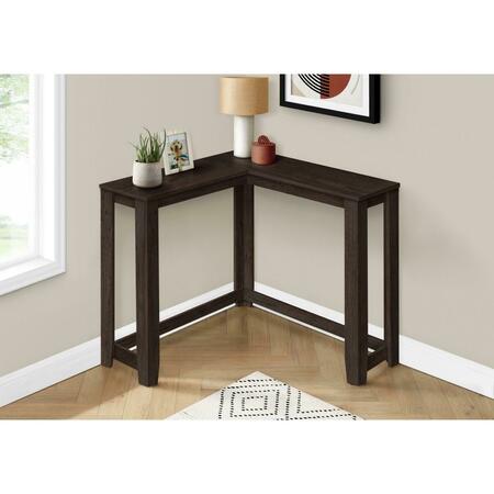 DAPHNES DINNETTE 36 in. Console Corner Accent Table, Espresso DA3067120